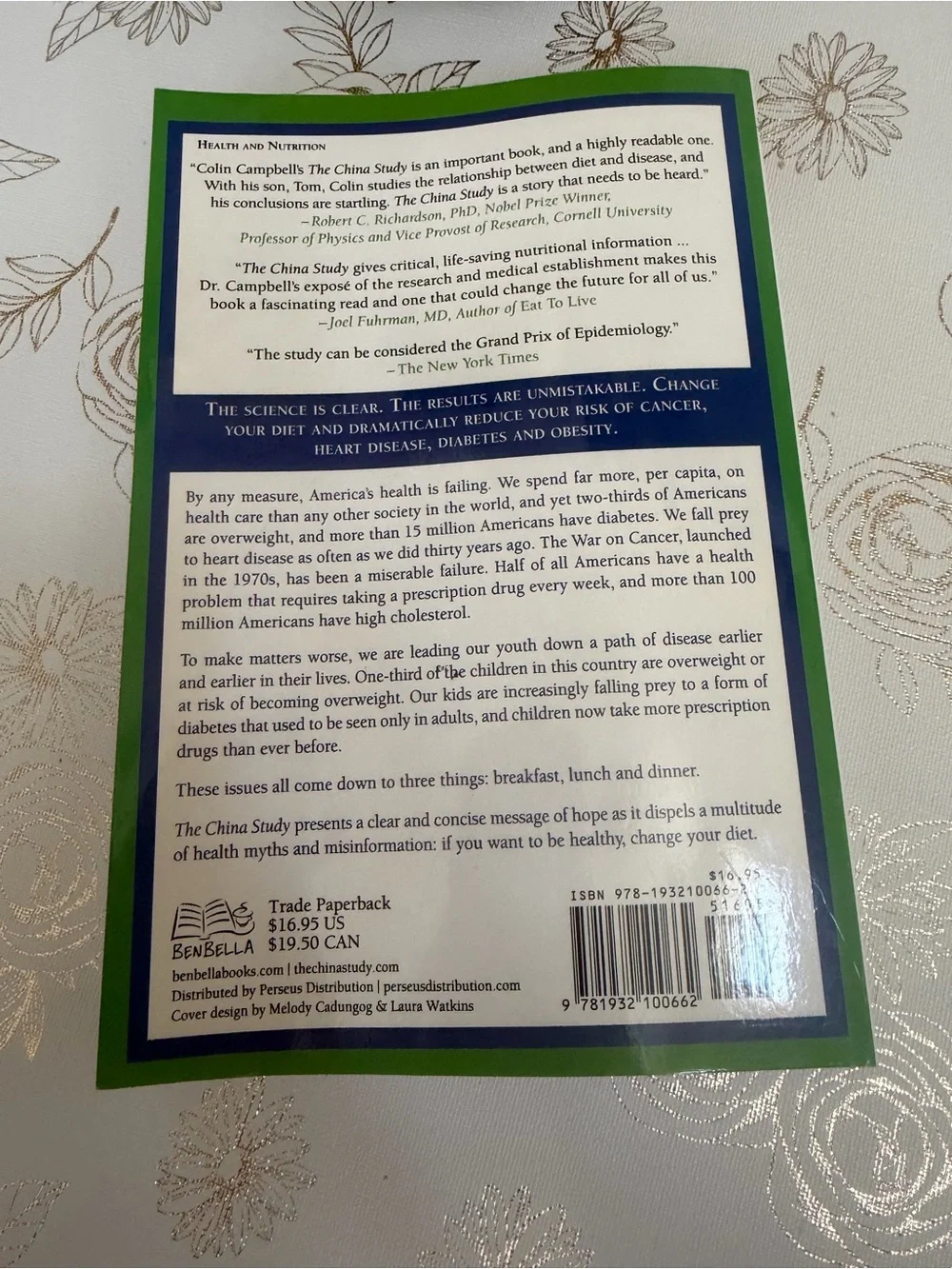 The China Study by T. Colin Campbell PhD & Thomas M. Campbell II MD Trade Paperb